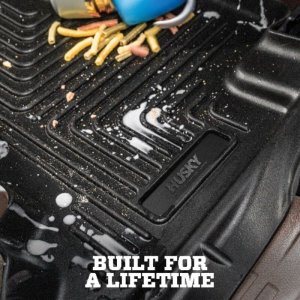 Ford F-350 Floor Mats - Front - Husky Liners - WeatherBeater - Black - `17-`27